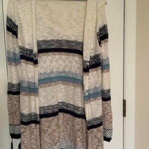 American Rag Long Hooded Cardigan